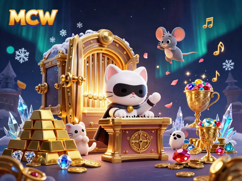 Experience lavish gameplay with MCW's vibrant fantasy casino scene featuring dazzling treasures and enchanting characters.