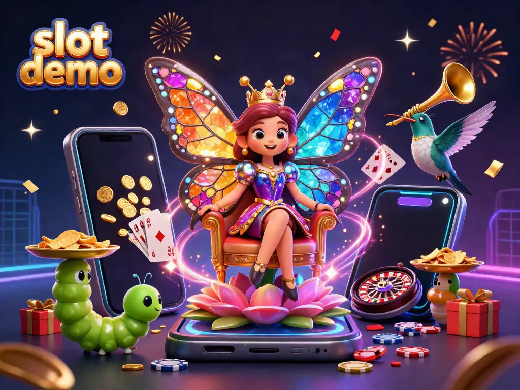 Spin colorful slot demo reels in a vibrant casino scene filled with golden riches.