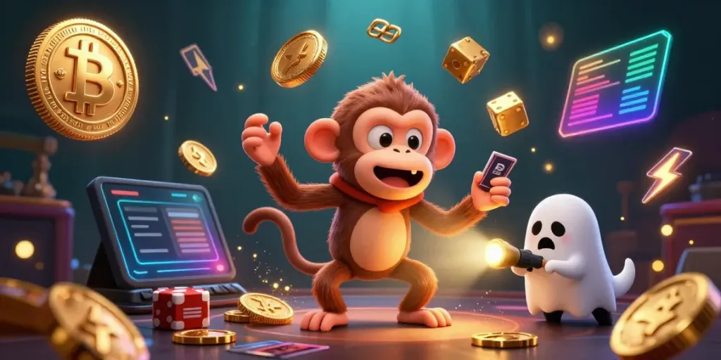 Engage in thrilling gaming with login ufabet as a ghost-hunting puppy tracks a playful poltergeist monkey juggling golden objects.