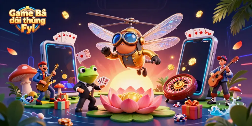 Experience thrilling games at Game Bài Đổi Thưởng Fyi with vibrant casino elements and exciting animations.