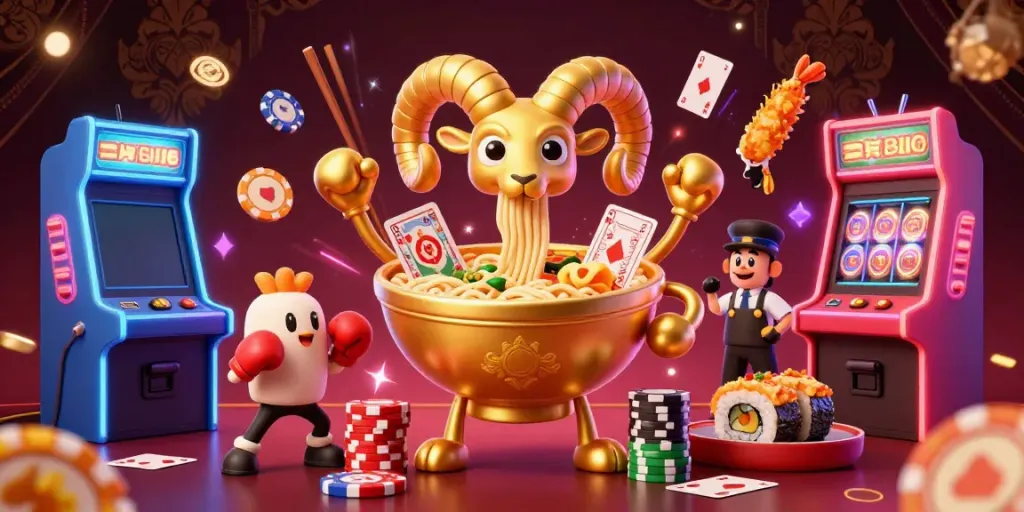 Experience the vibrant world of MY888 with animated casino-themed characters in dynamic action.