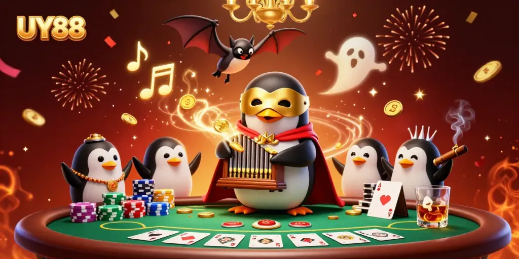 Experience thrilling gameplay at UY88 with vibrant gambling elements and engaging characters.