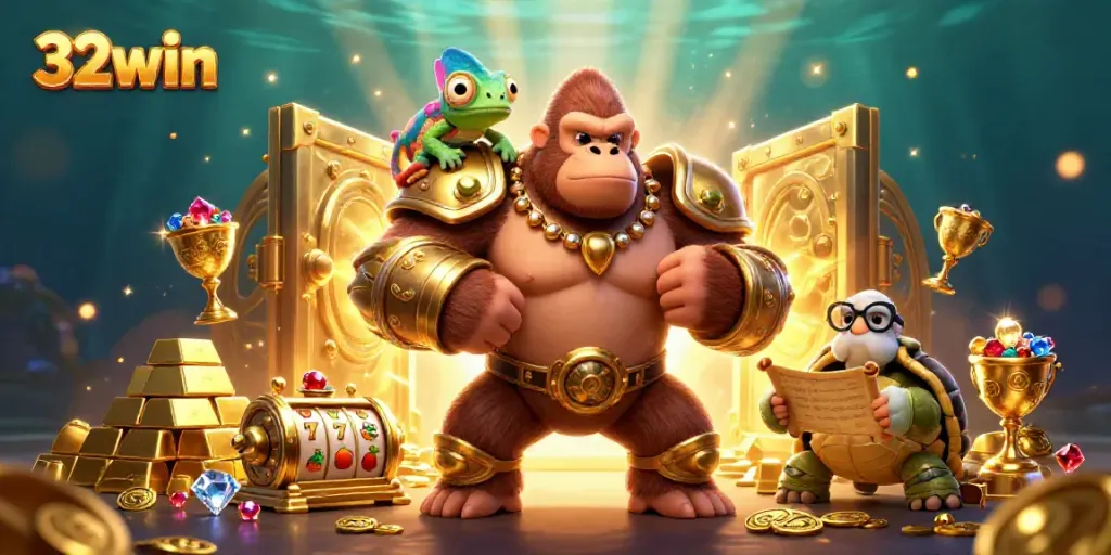 Engage with 32win's vibrant casino adventure featuring bold characters and dynamic gameplay elements.