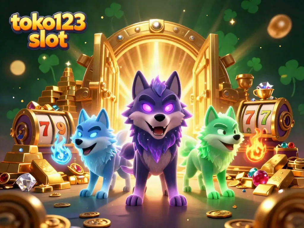 Engage with the exciting toko123 slot experience surrounded by glimmering treasures and mystical wolves.