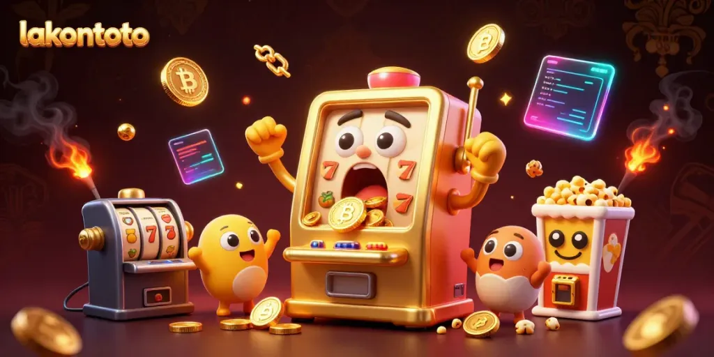 Lakontoto memberikan peluang menang dengan mesin slot kartun beruang emas yang mengejutkan dengan koin yang jatuh.