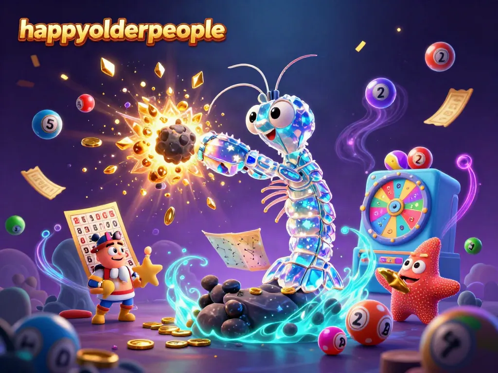 Join the adventure with happyolderpeople and unleash a jackpot of fun in this vibrant 3D illustration.