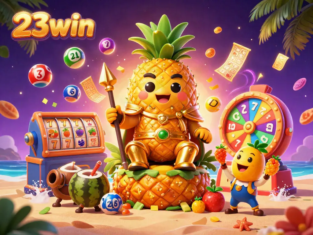 Experience the thrill of 23win's casino world with vibrant characters and dynamic game elements.