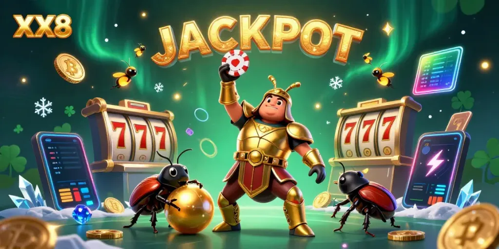 Play slots and celebrate wins at XX8 casino in a vibrant and engaging atmosphere.