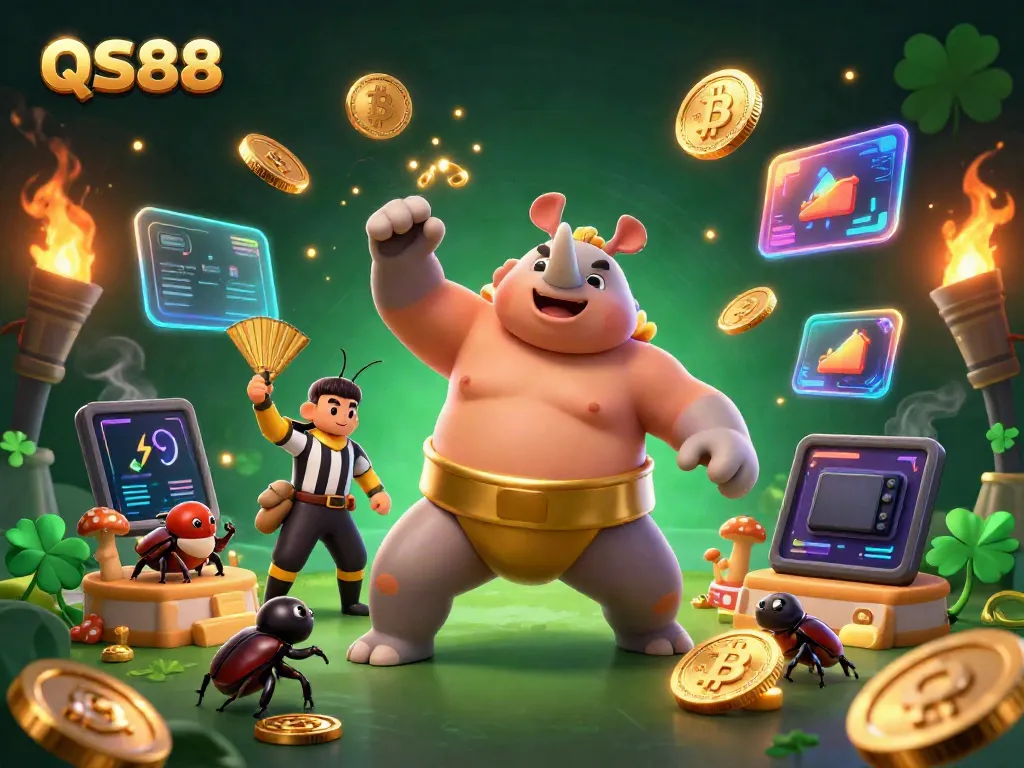 Experience exciting gameplay at QS88 with vibrant characters in a thrilling casino atmosphere.