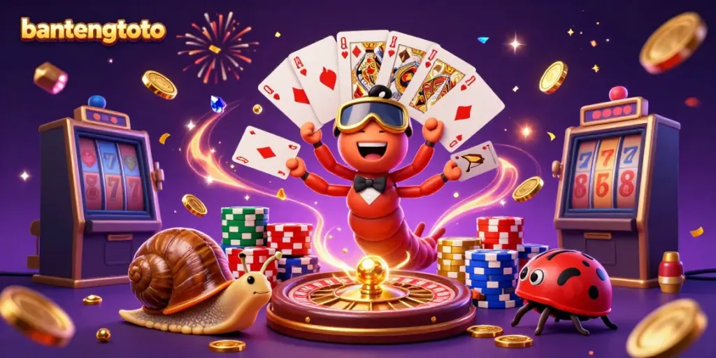 Engage with bantengtoto's lively casino scene featuring 3D animated characters in action.