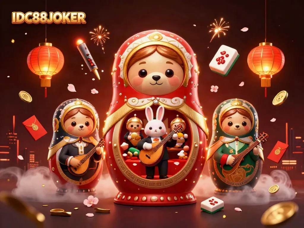 Experience the vibrant world of IDC88JOKER with this dynamic casino-themed illustration.